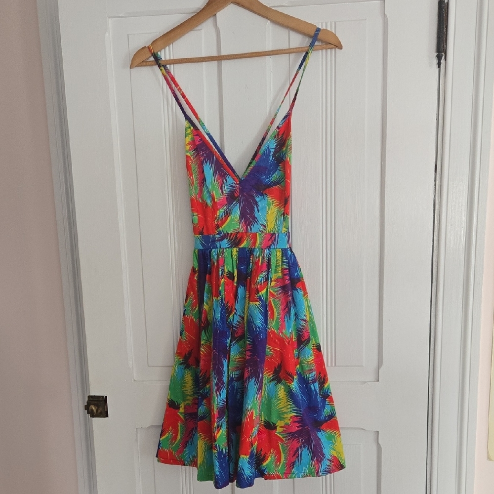 Zara Colorful Tropical Print Dress
